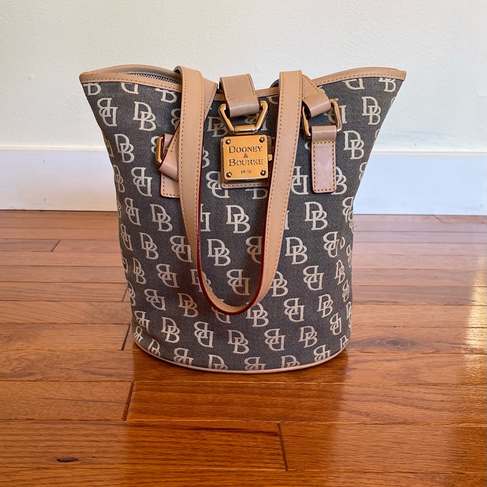 Dooney and Bourke Classic Hobo Monogram Bucket Bag